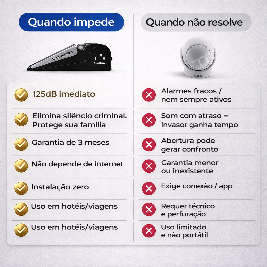 VigiLock™ Alarme Trava-Portas